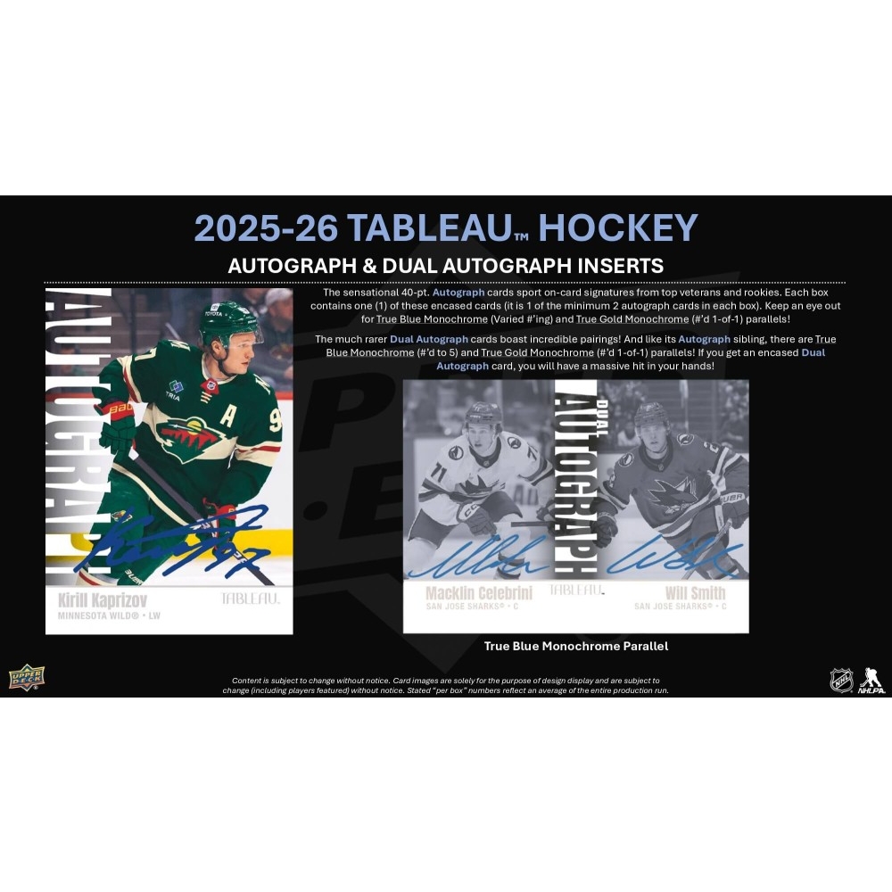 2025-26 Upper Deck Tableau Hockey Hobby Box | Steel City Collectibles