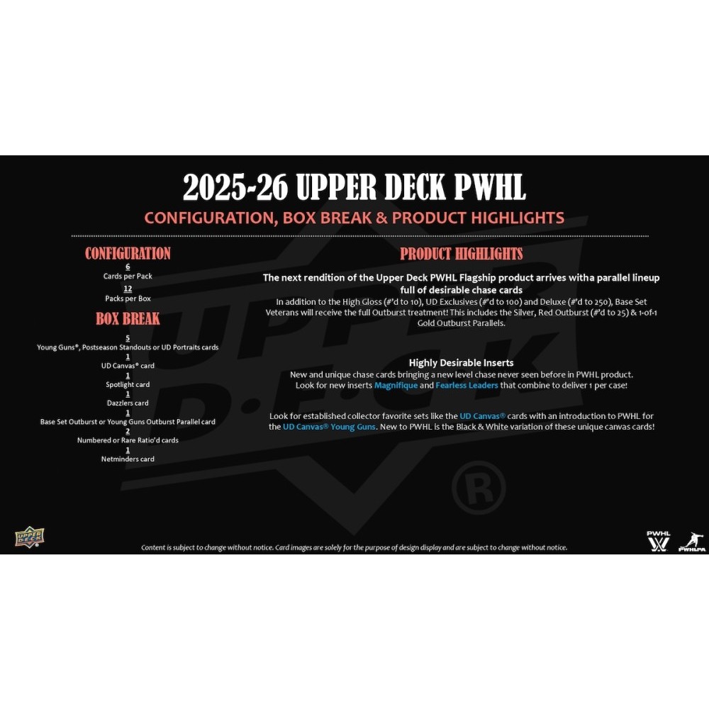 2026 Upper Deck PWHL Hockey Hobby Box | Steel City Collectibles