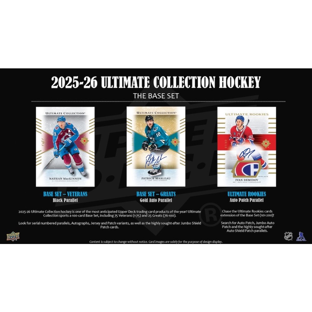 2025-26 Upper Deck Ultimate Collection Hockey 8-Box Case | Steel