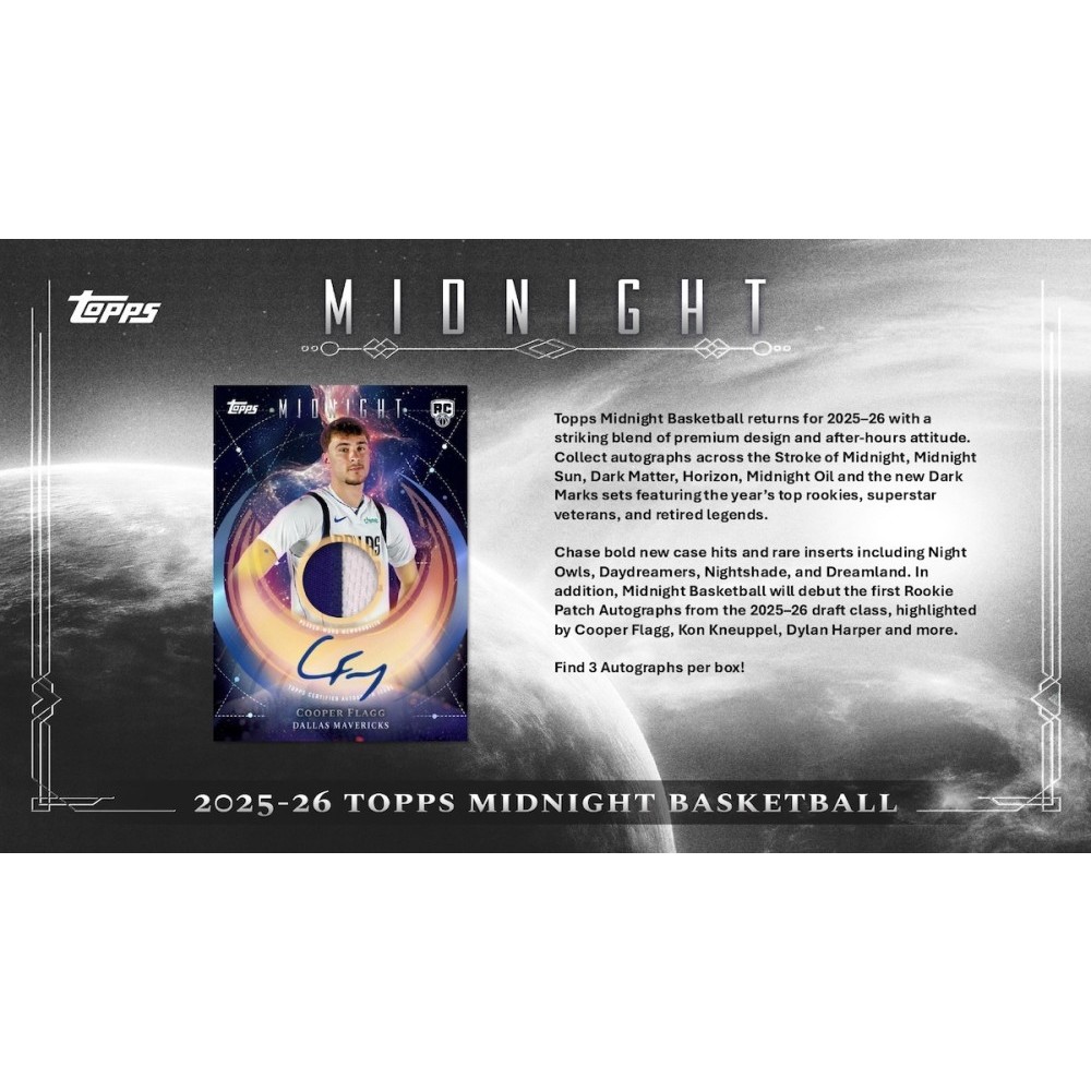 2025-26 Topps Midnight Basketball Hobby 8-Box Case | Steel City