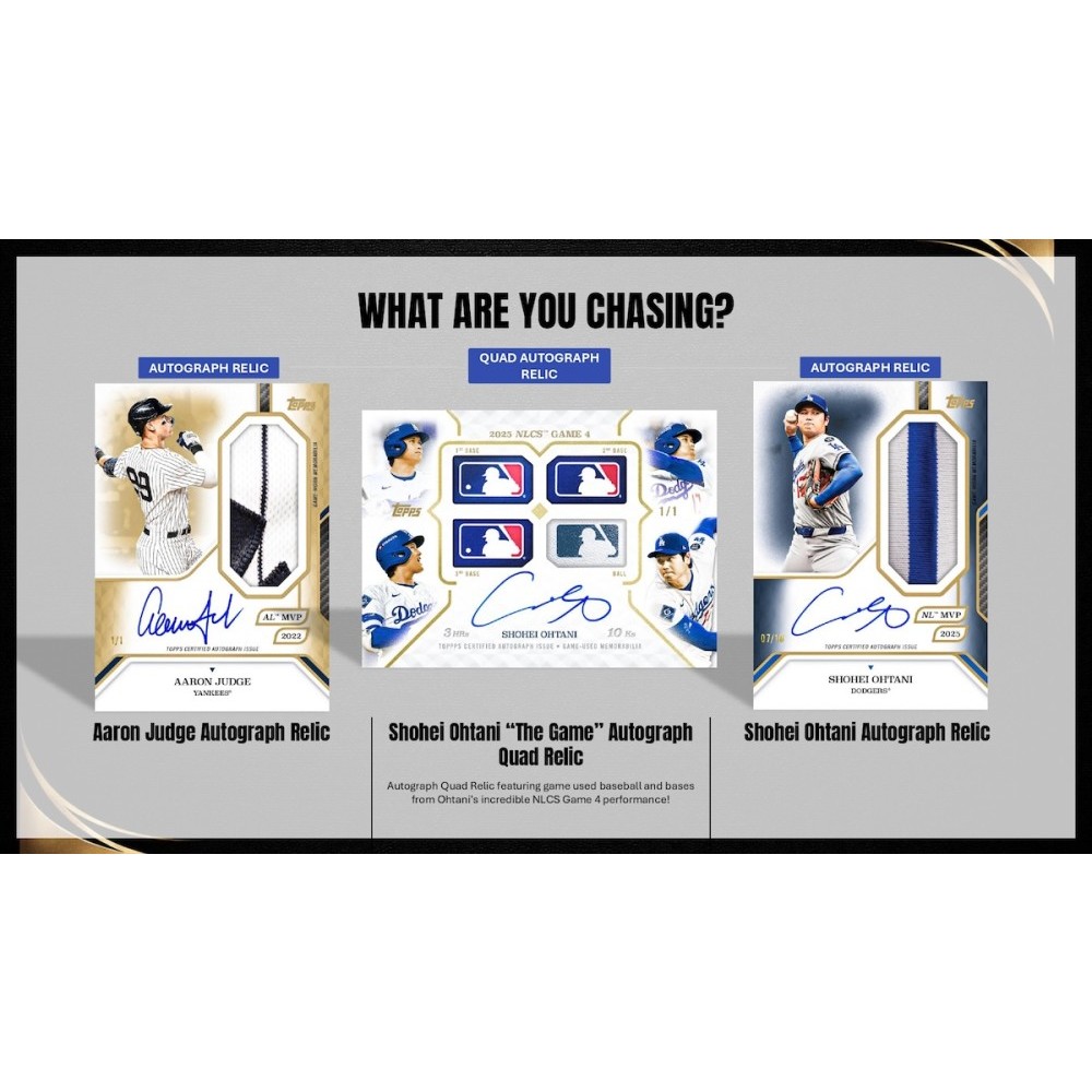 2025 Topps MLB MVP Collection Baseball Box - Ohtani & Judge 
