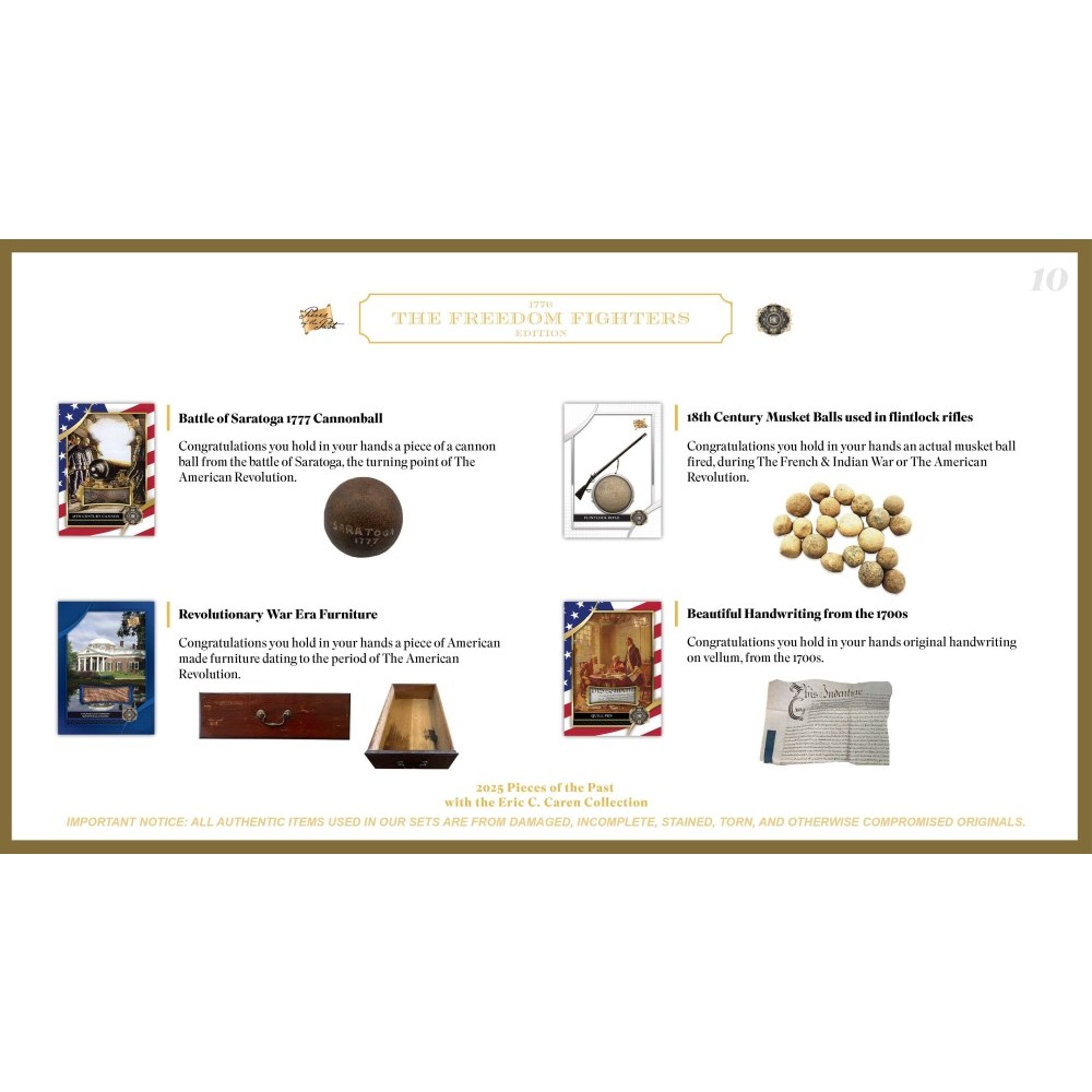 2025 Super Break Pieces of the Past 1776: The Freedom Fighters