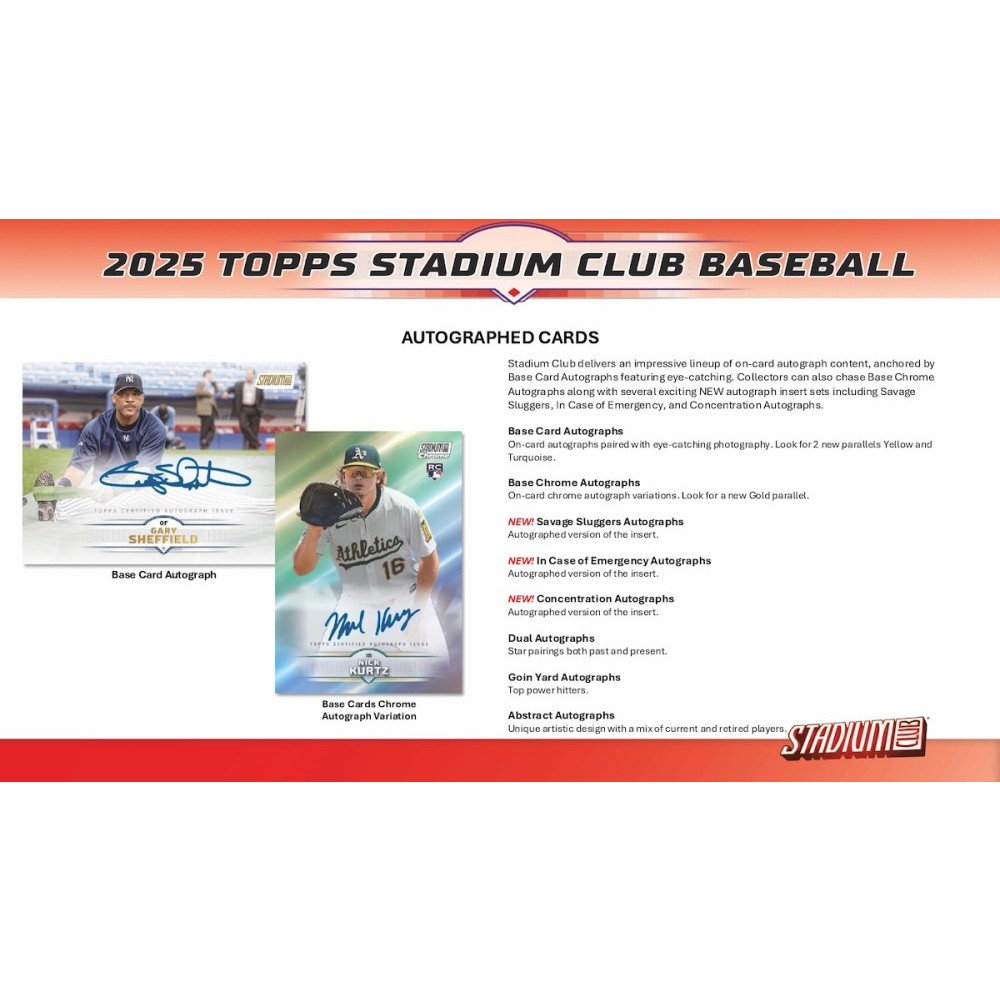 2025 Topps Stadium Club Baseball Blaster Box | Steel City Collectibles