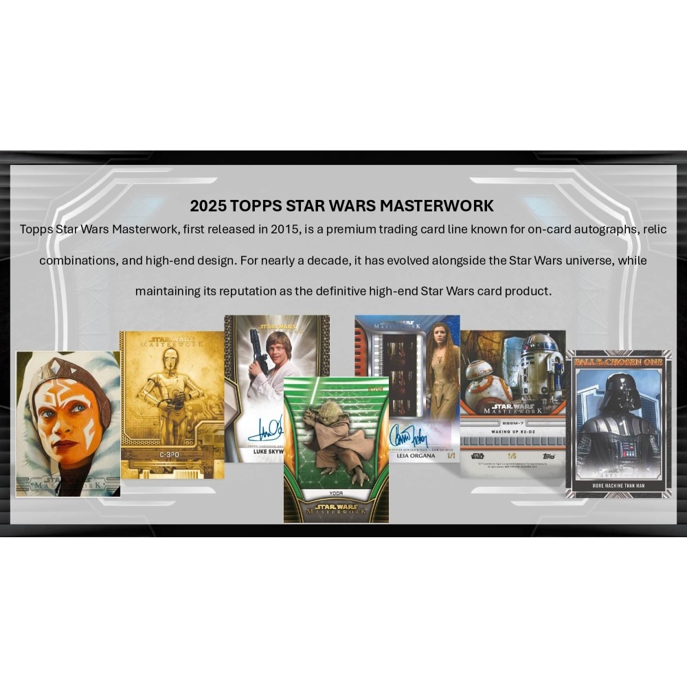 2025 Topps Star Wars Masterwork Hobby Box | Steel City Collectibles