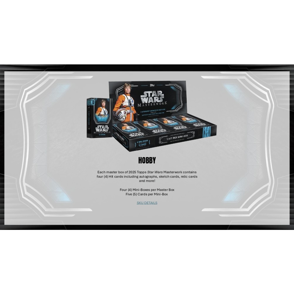 2025 Topps Star Wars Masterwork Hobby 8-Box Case | Steel City