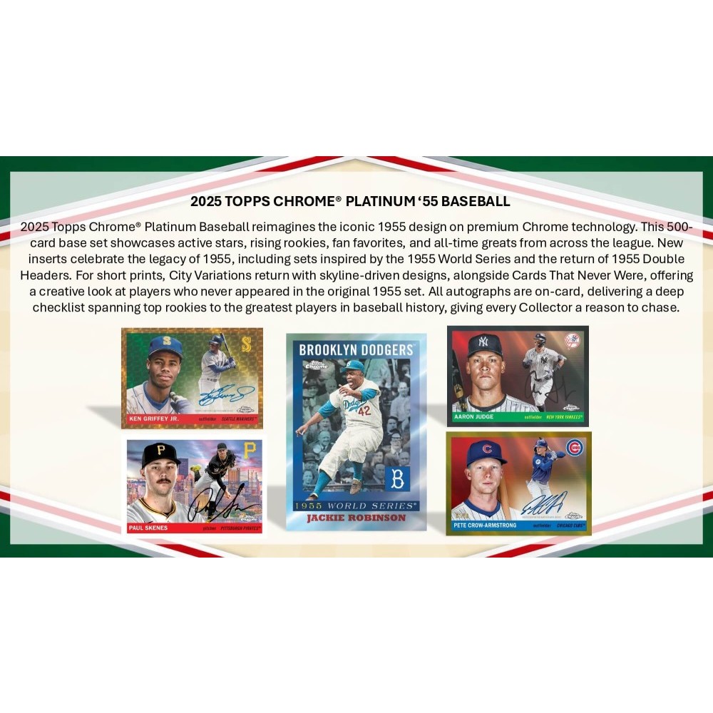 2025 Topps Chrome Platinum Anniversary Baseball Blaster Box