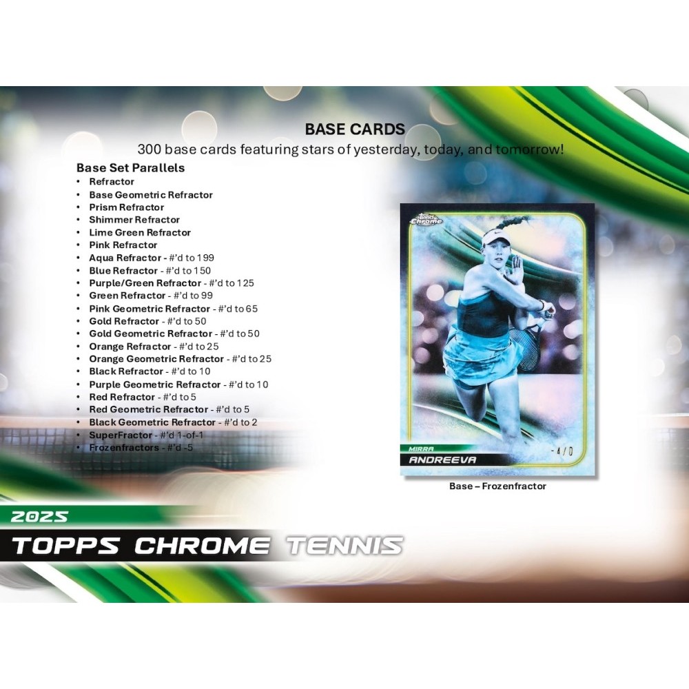 2025 Topps Chrome Tennis Delight Box | Steel City Collectibles