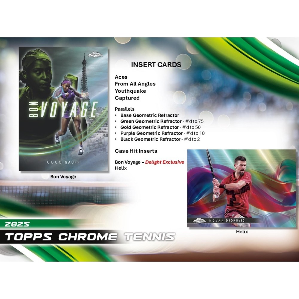2025 Topps Chrome Tennis Delight Box | Steel City Collectibles
