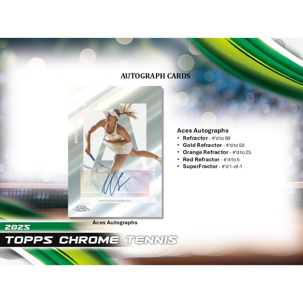 2025 Topps Chrome Tennis Breaker's Delight 12-Box Case | Steel