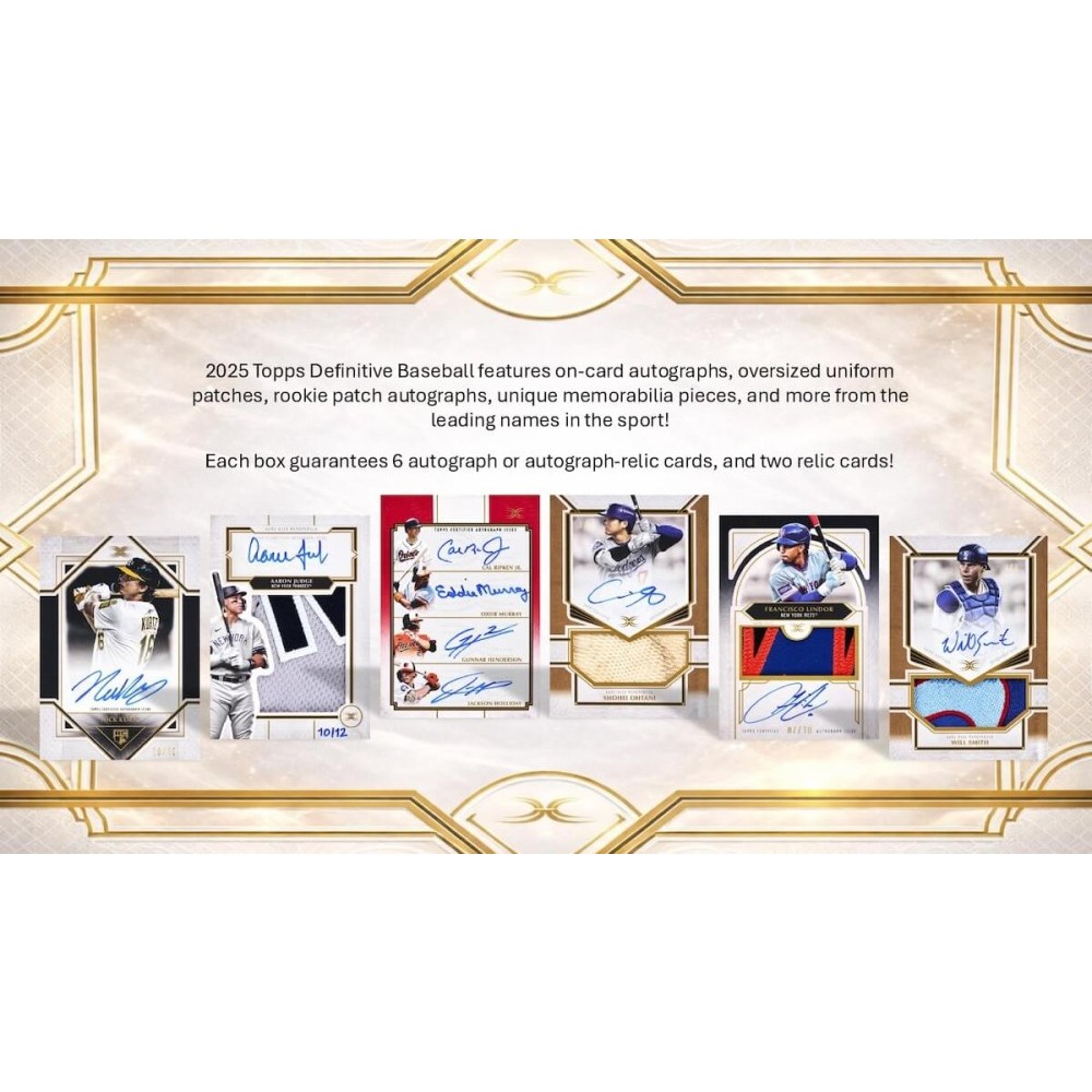 2025 Topps Definitive Baseball Hobby Box | Steel City Collectibles
