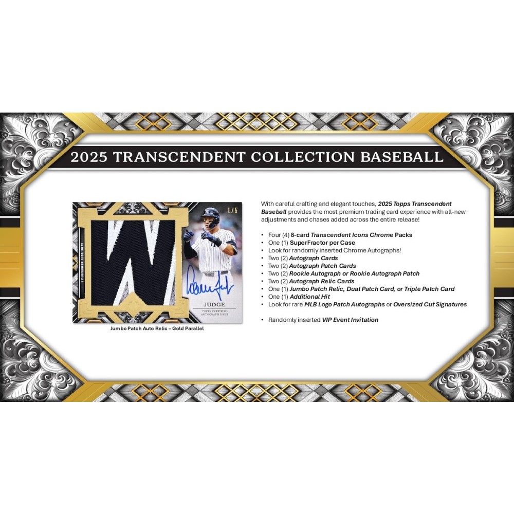 2025 Topps Transcendent Collection Baseball Hobby Case | Steel