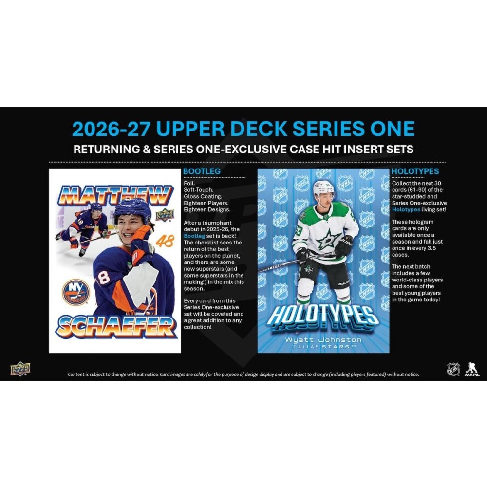 2026-27 Upper Deck Series 1 Hockey Hobby Box | Steel City Collectibles