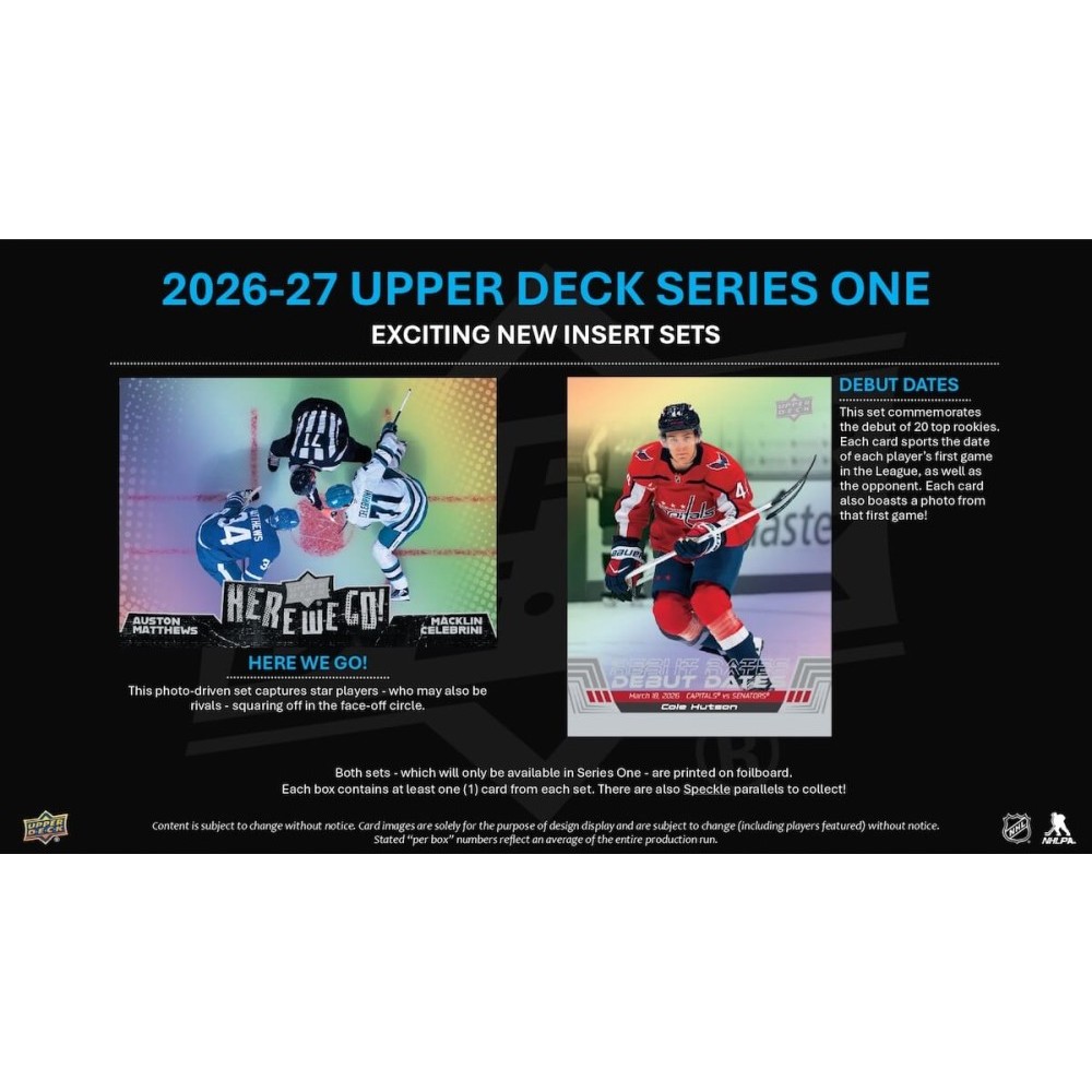 2026-27 Upper Deck Series 1 Hockey Hobby Box | Steel City Collectibles