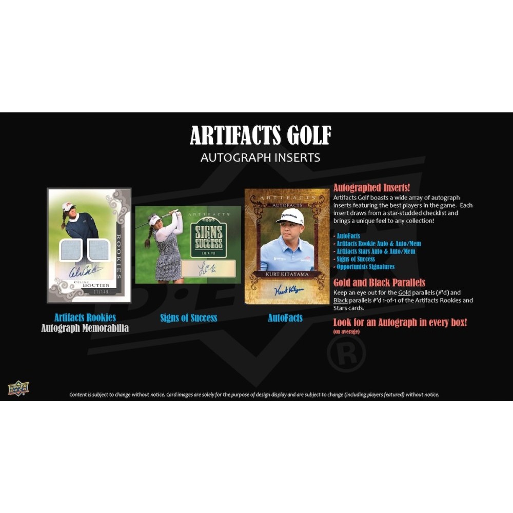 2026 Upper Deck Artifacts Golf Hobby Box | Steel City Collectibles