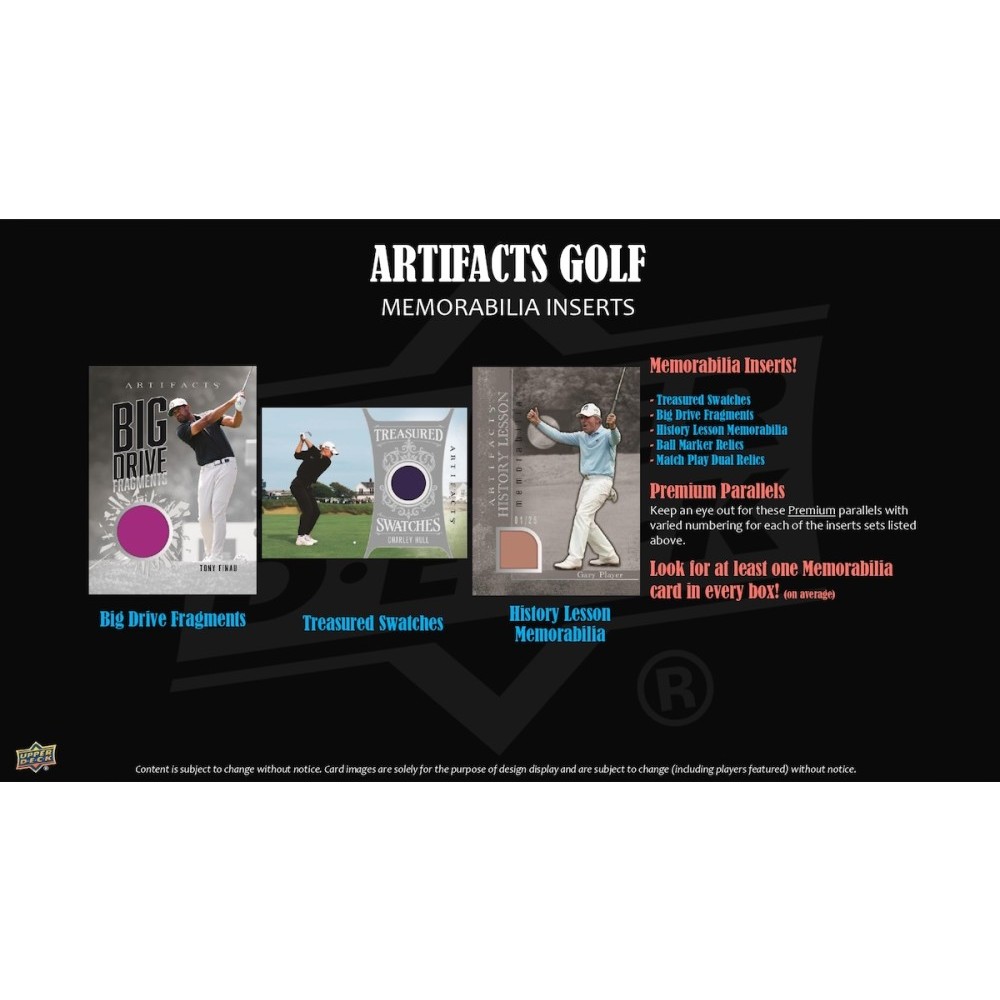 2026 Upper Deck Artifacts Golf Hobby Box | Steel City Collectibles