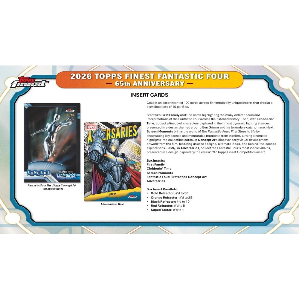 2026 Topps Finest Fantastic Four Hobby 8-Box Case | Steel City