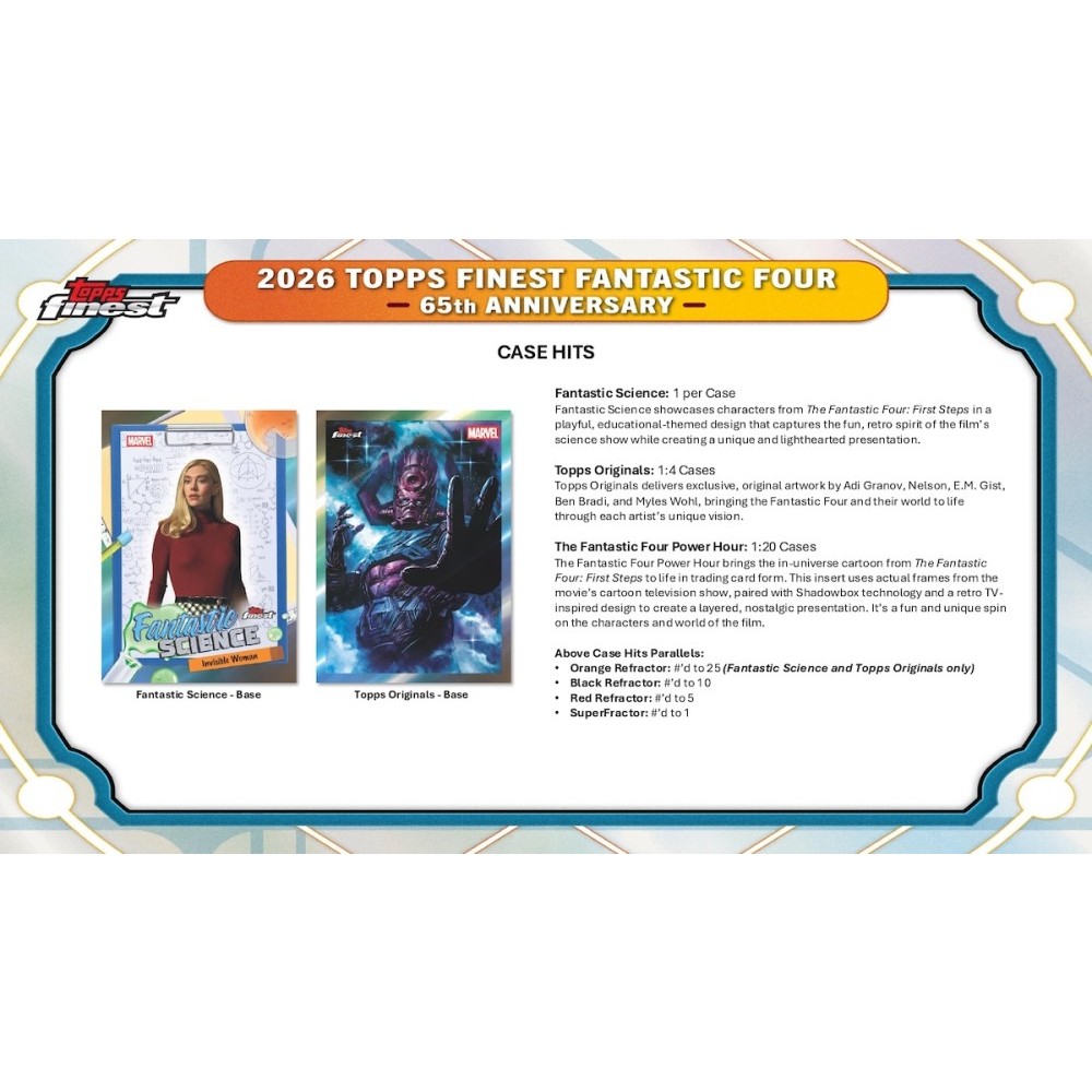 2026 Topps Finest Fantastic Four Hobby 8-Box Case | Steel City
