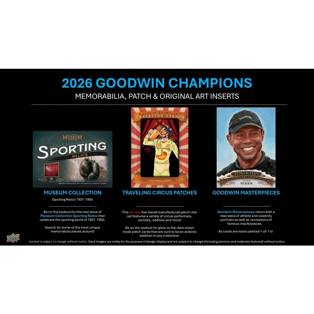 2026 Upper Deck Goodwin Champions Hobby Box | Steel City Collectibles