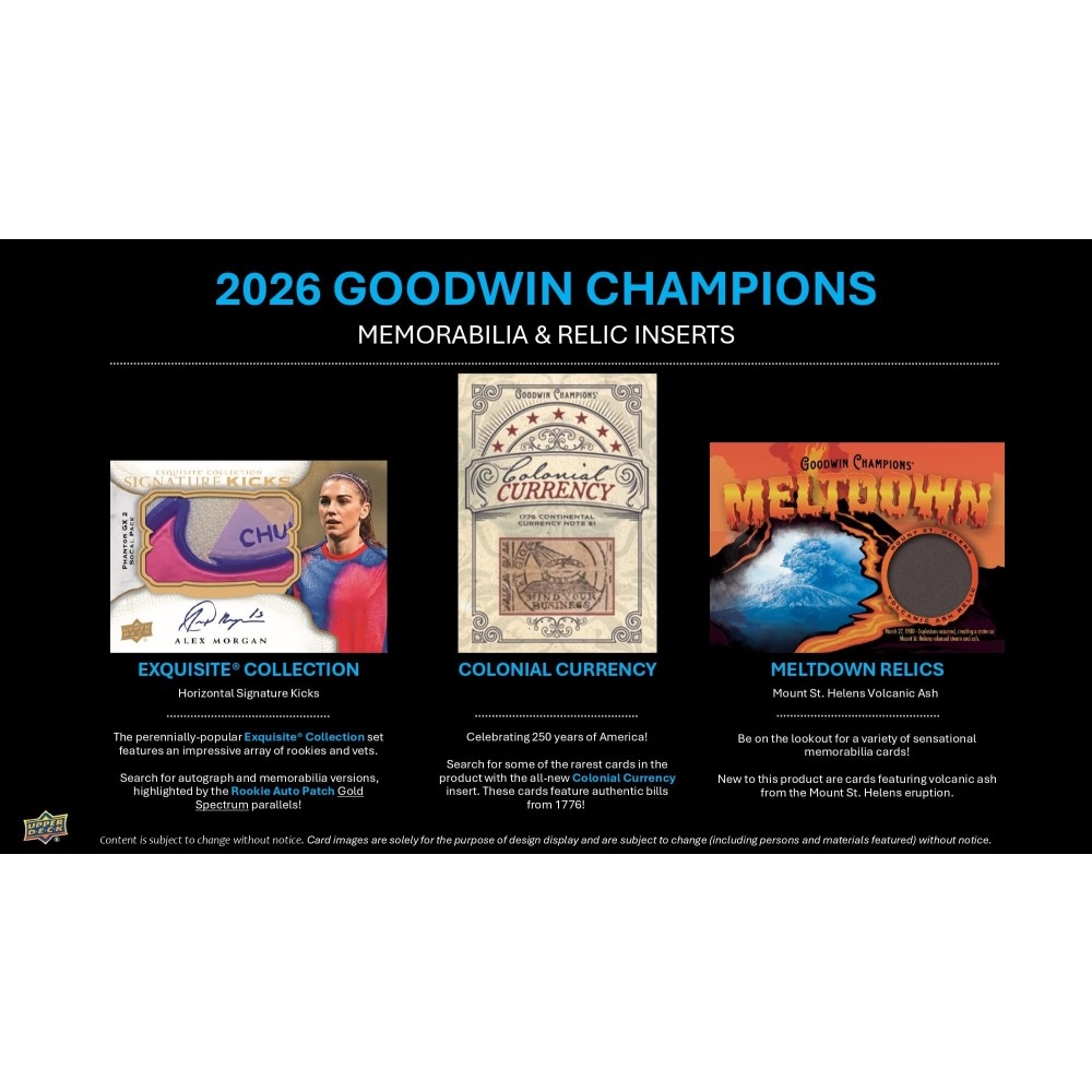 2026 Upper Deck Goodwin Champions Hobby 16-Box Case | Steel City