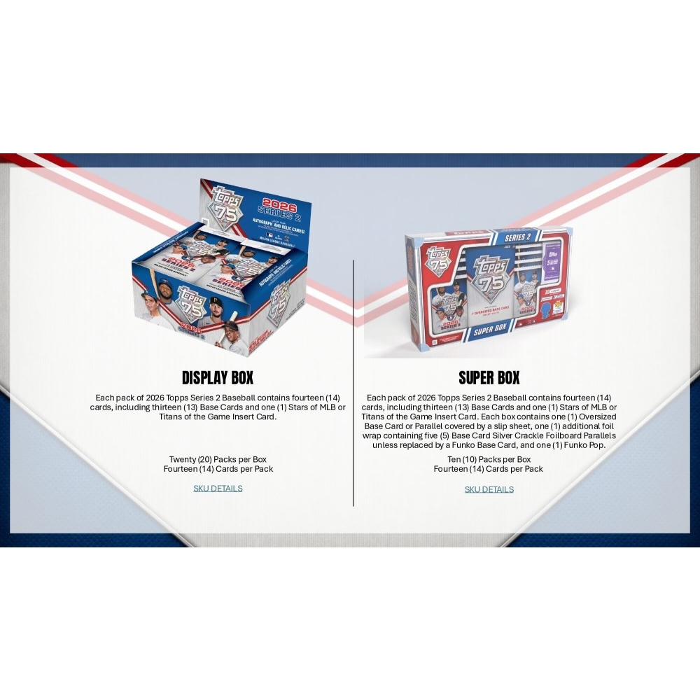 2026 Topps Series 2 Baseball Super Box (Funko Bitty Pop) | Steel