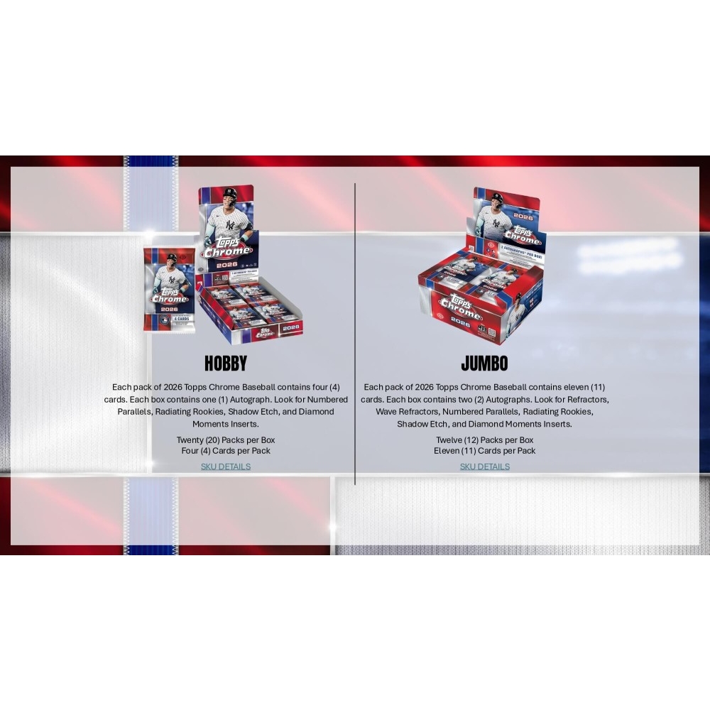2026 Topps Chrome Baseball Hobby Box | Steel City Collectibles