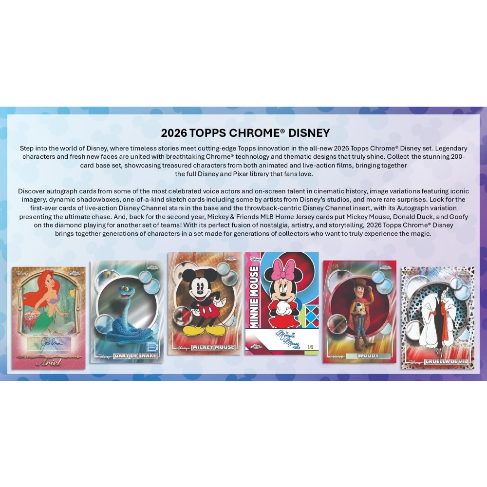 2026 Topps Disney Chrome Hobby Box | Steel City Collectibles