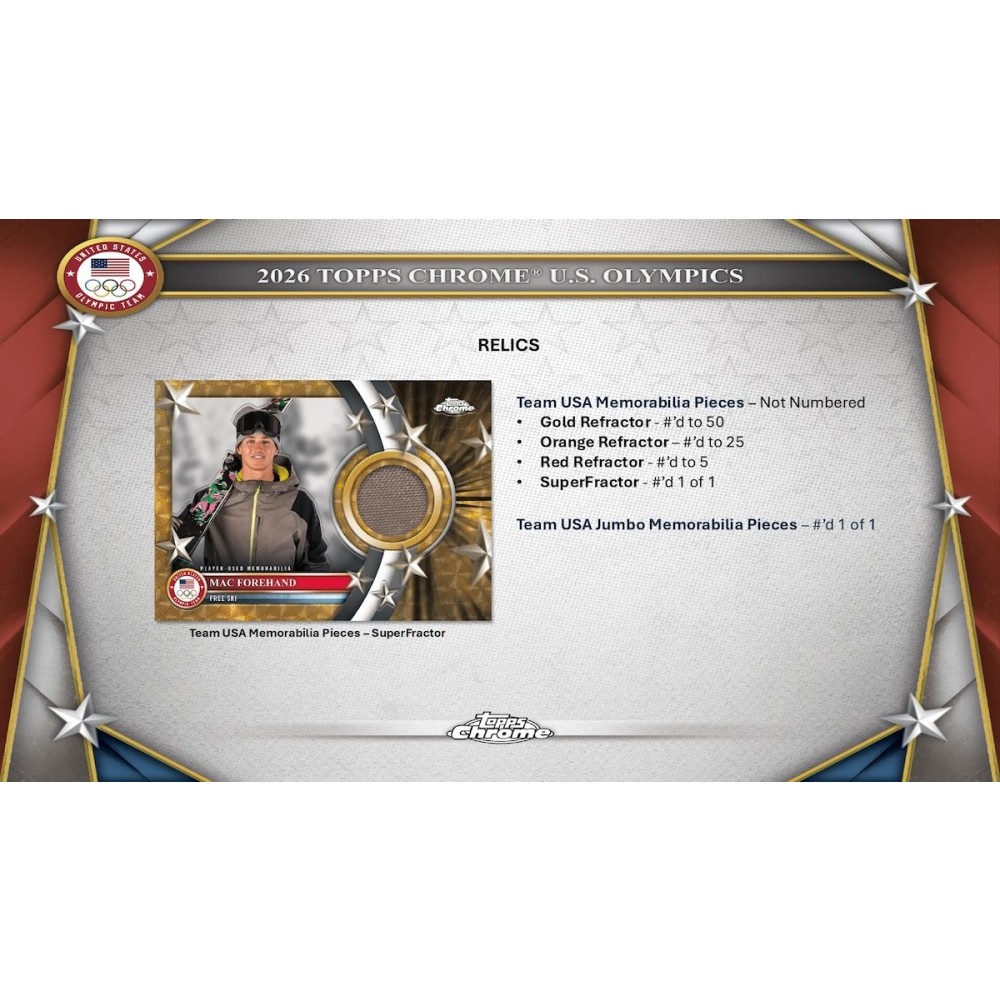 2026 Topps Chrome U.S. Olympics Blaster Box | Steel City Collectibles