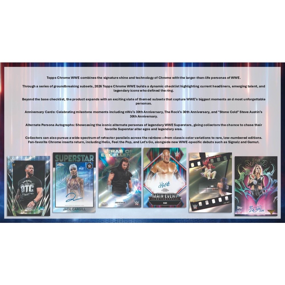Topps: Chrome - 2026 WWE Mega Box
