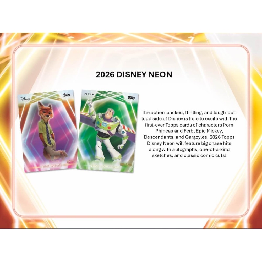 2026 Topps Disney Neon Hobby Box | Steel City Collectibles