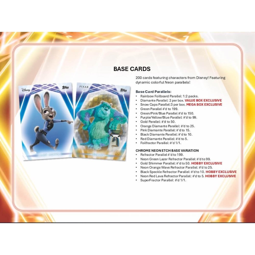 2026 Topps Disney Neon Hobby Box | Steel City Collectibles