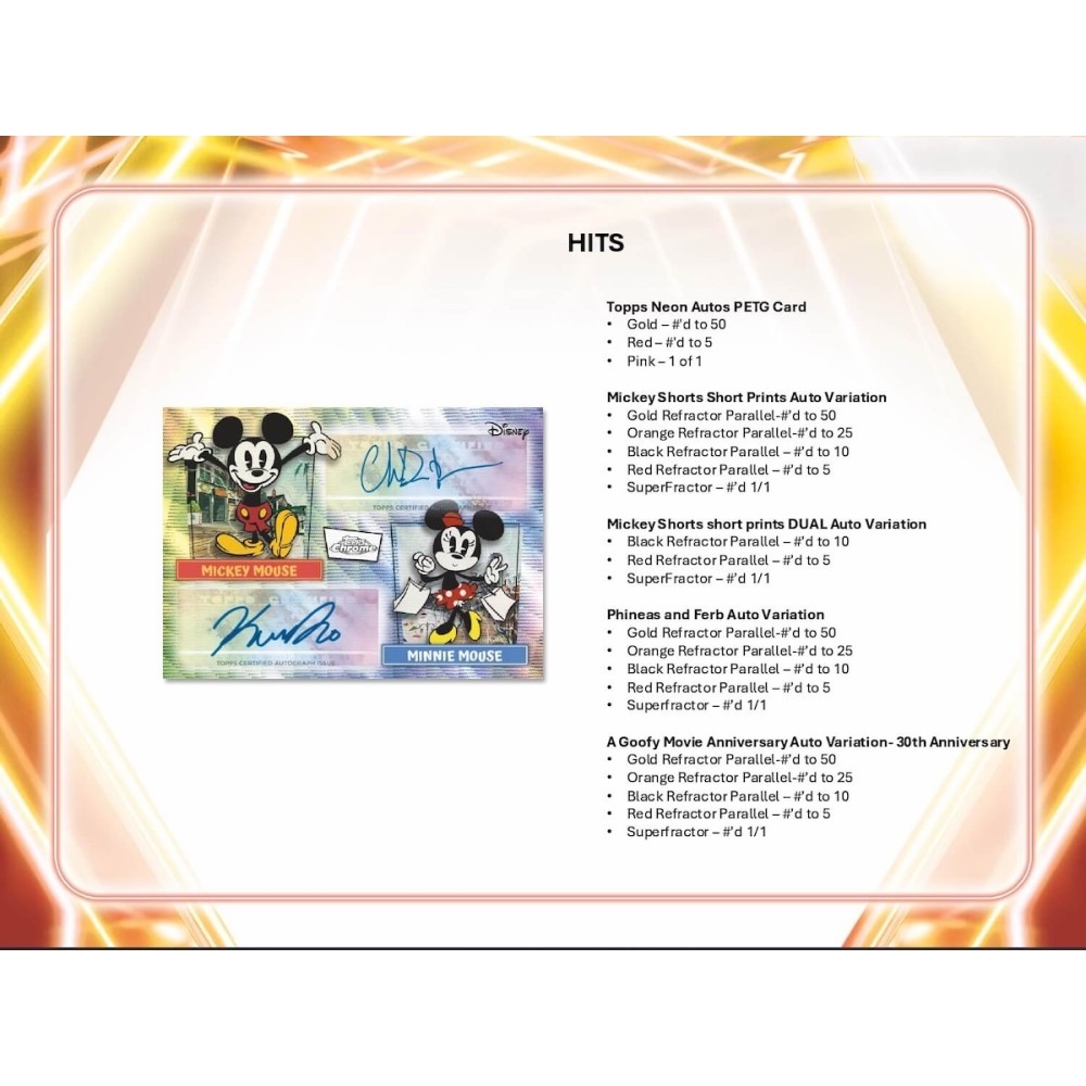 2026 Topps Disney Neon Mega 20-Box Case | Steel City Collectibles