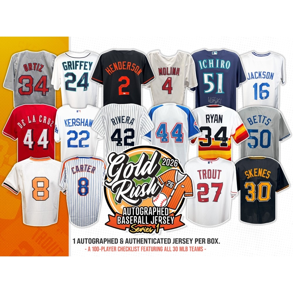 2026 Gold Rush Autographed Baseball Jersey Series 1 6-Box Case