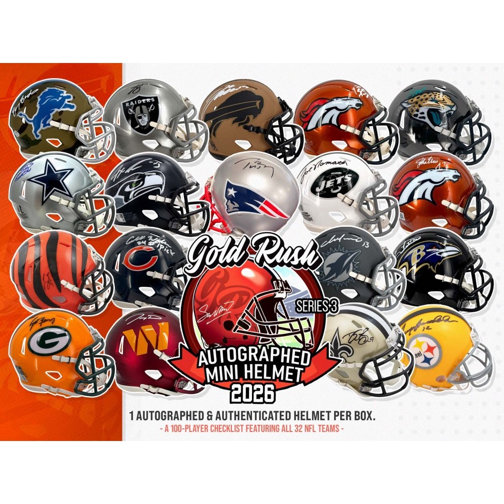 2026 Gold Rush Autographed Mini Helmet Football Edition Series 3