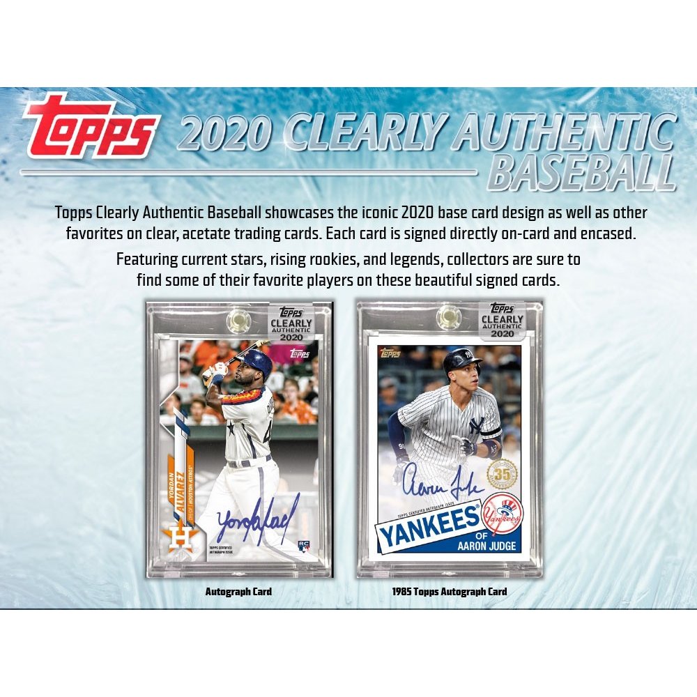 2020 Topps Clearly Authentic Baseball Hobby Box Steel City Collectibles