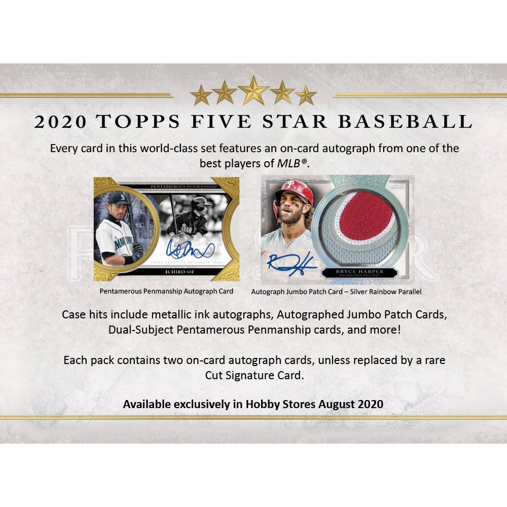 2020 Topps Five Star Baseball Hobby 8-Box Case | Steel City Collectibles