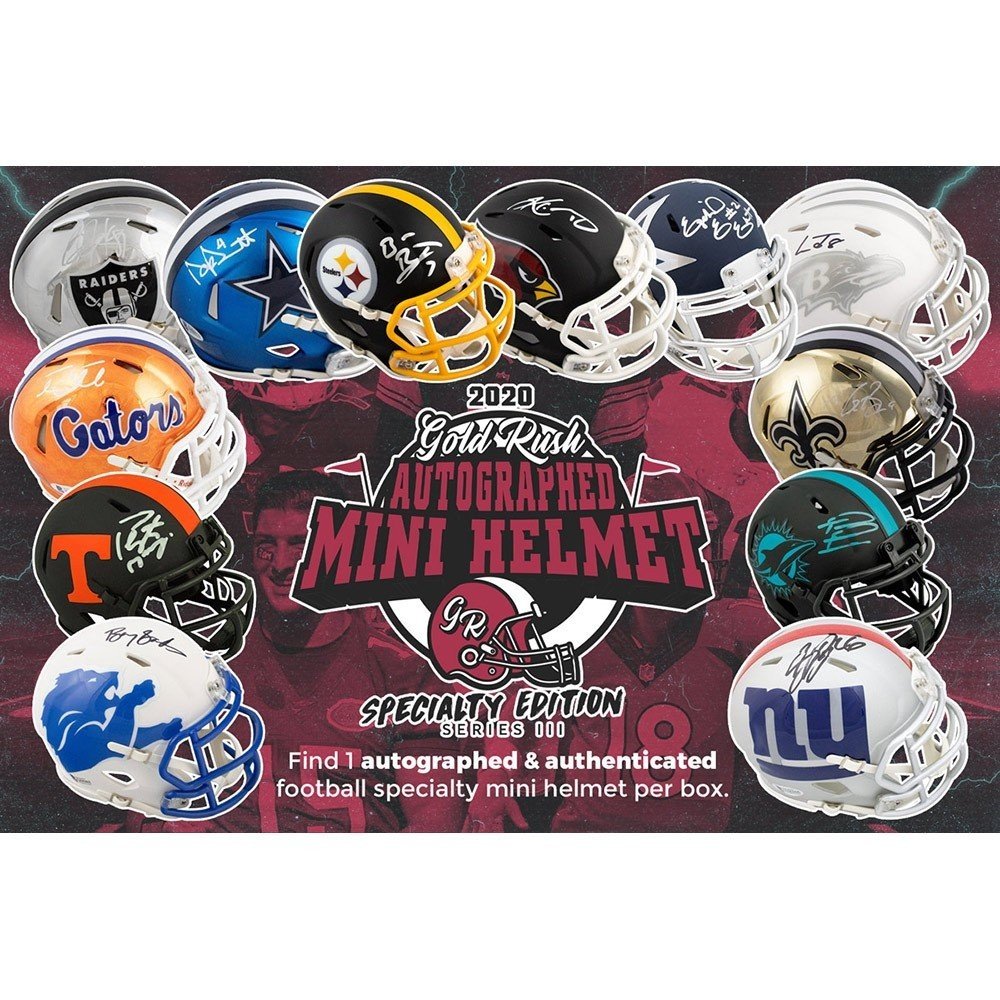 2020 Gold Rush Autographed Mini Helmet Football Specialty Edition