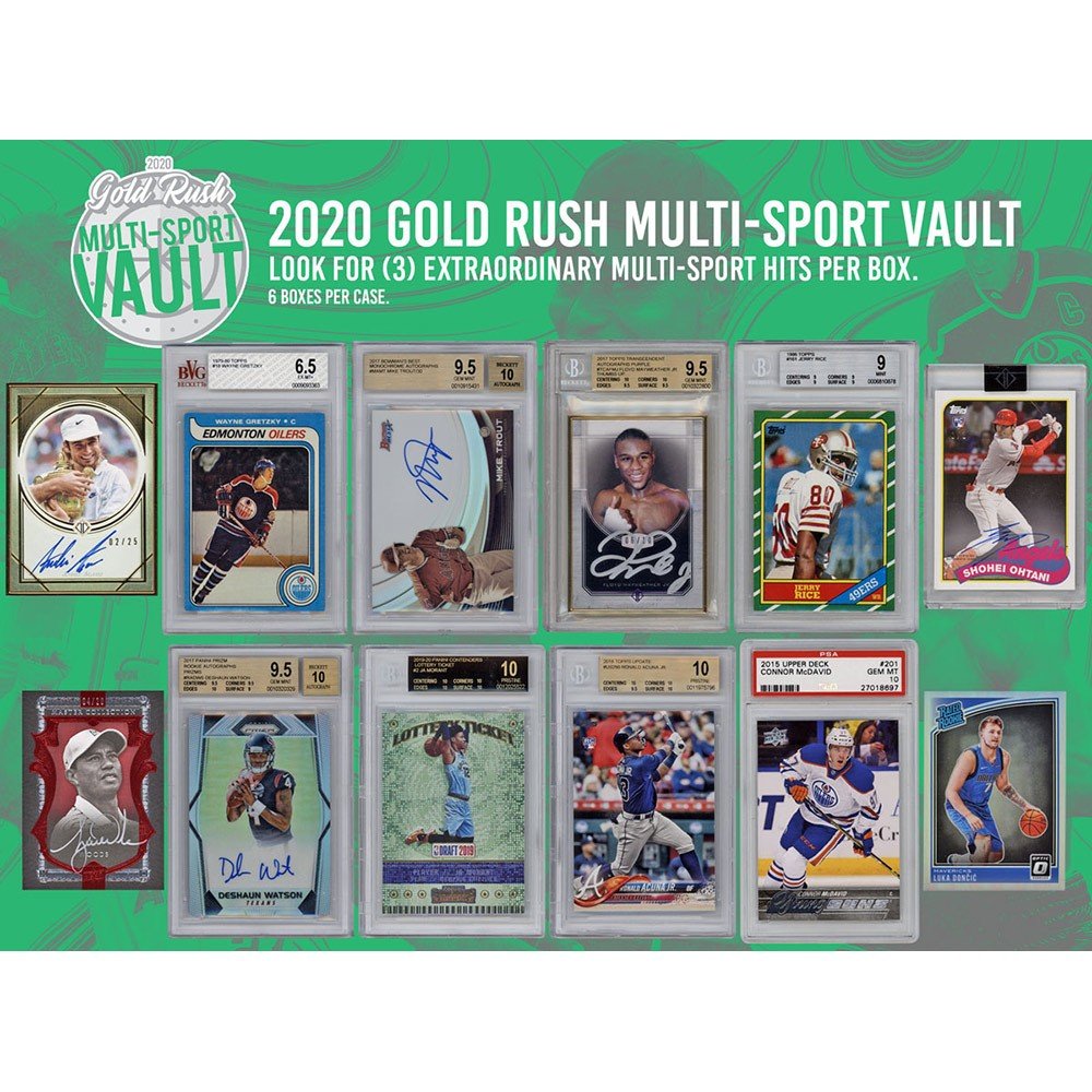 2020 Gold Rush MultiSport Vault 6Box Case Steel City Collectibles