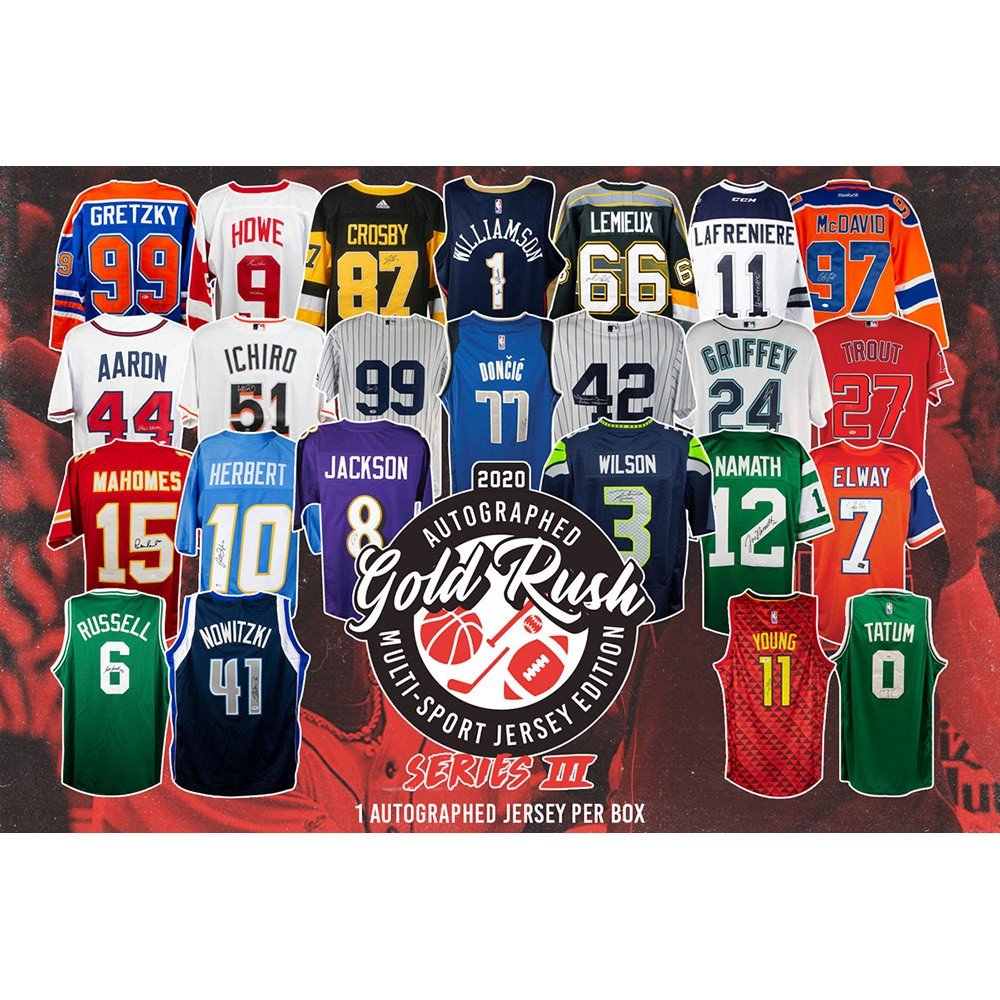 2020 Gold Rush Autographed MultiSport Jersey Edition Series 3 Box