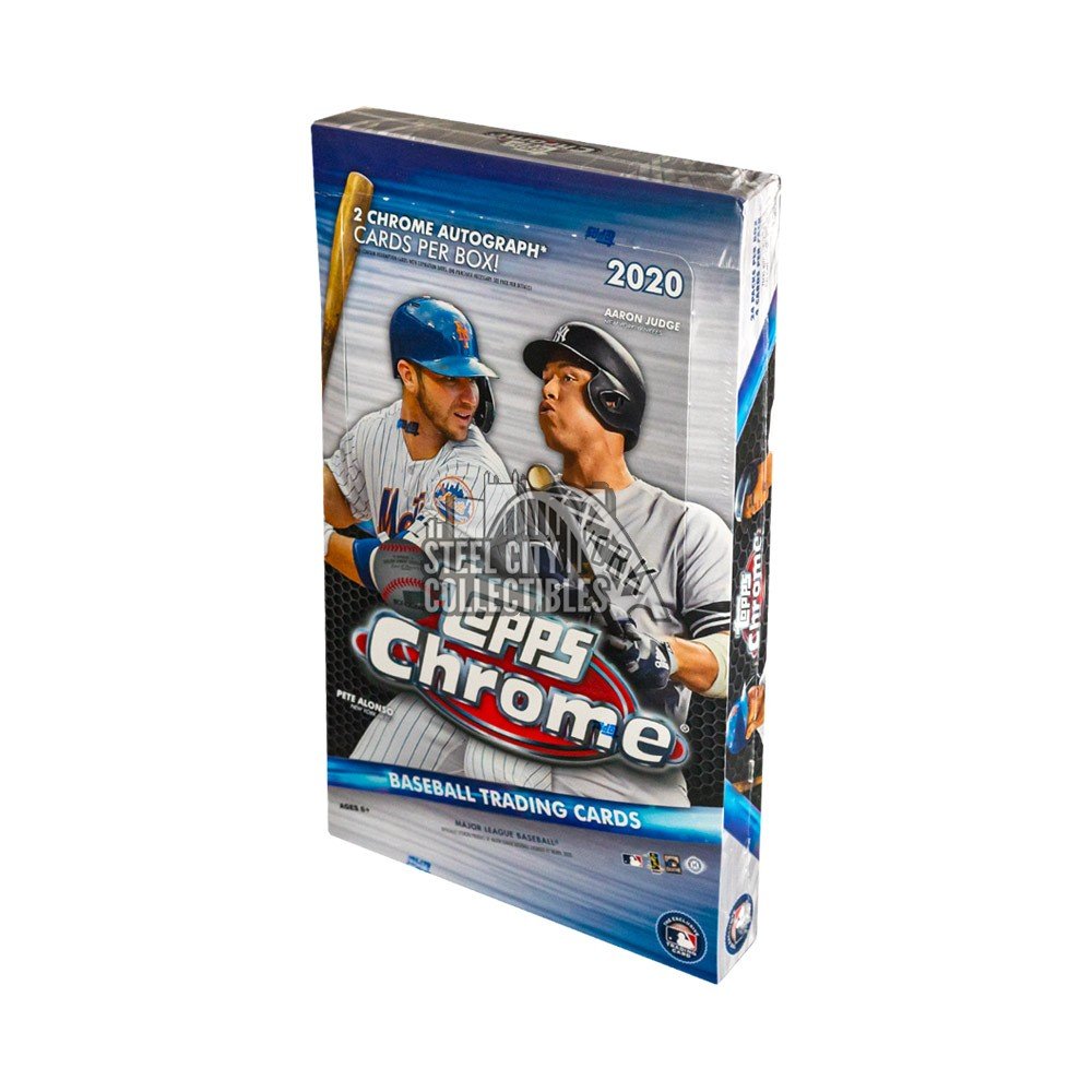 24 Packs/4 Cards: 2 Autographs 2020 Topps Chrome Baseball Hobby Box 