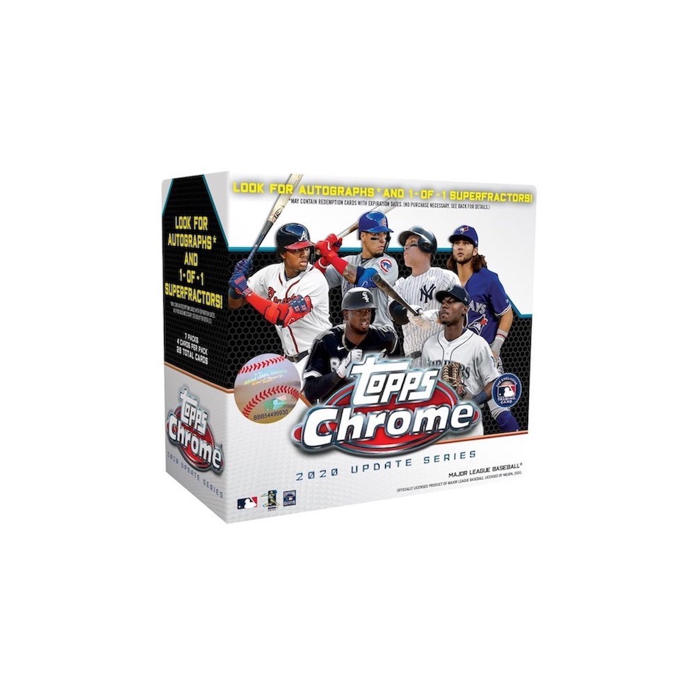 2020 Topps Chrome Update Series Baseball Mega Box 28 Cards Steel