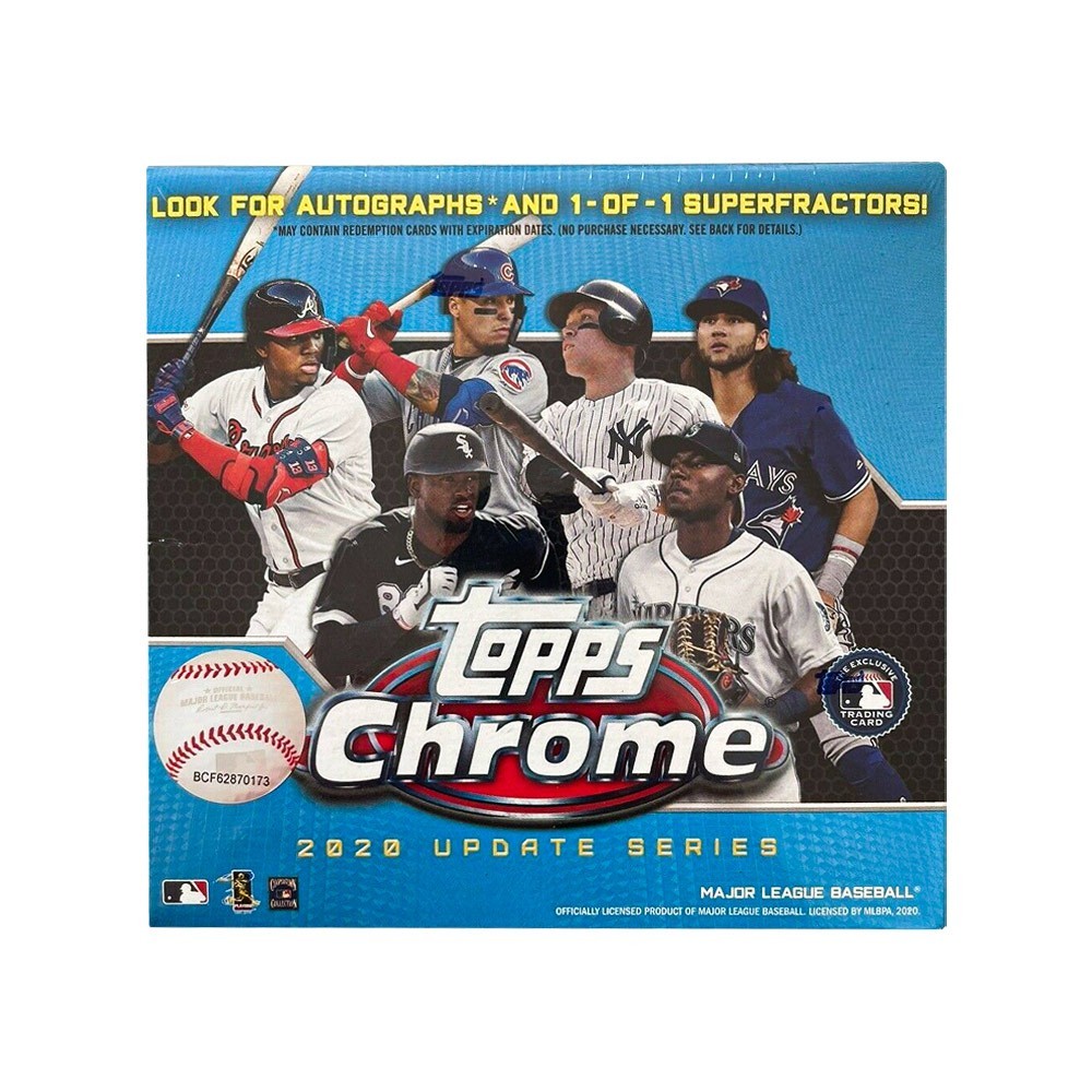 2020 Topps Chrome Update Series Baseball Mega Box Blue 28 Cards