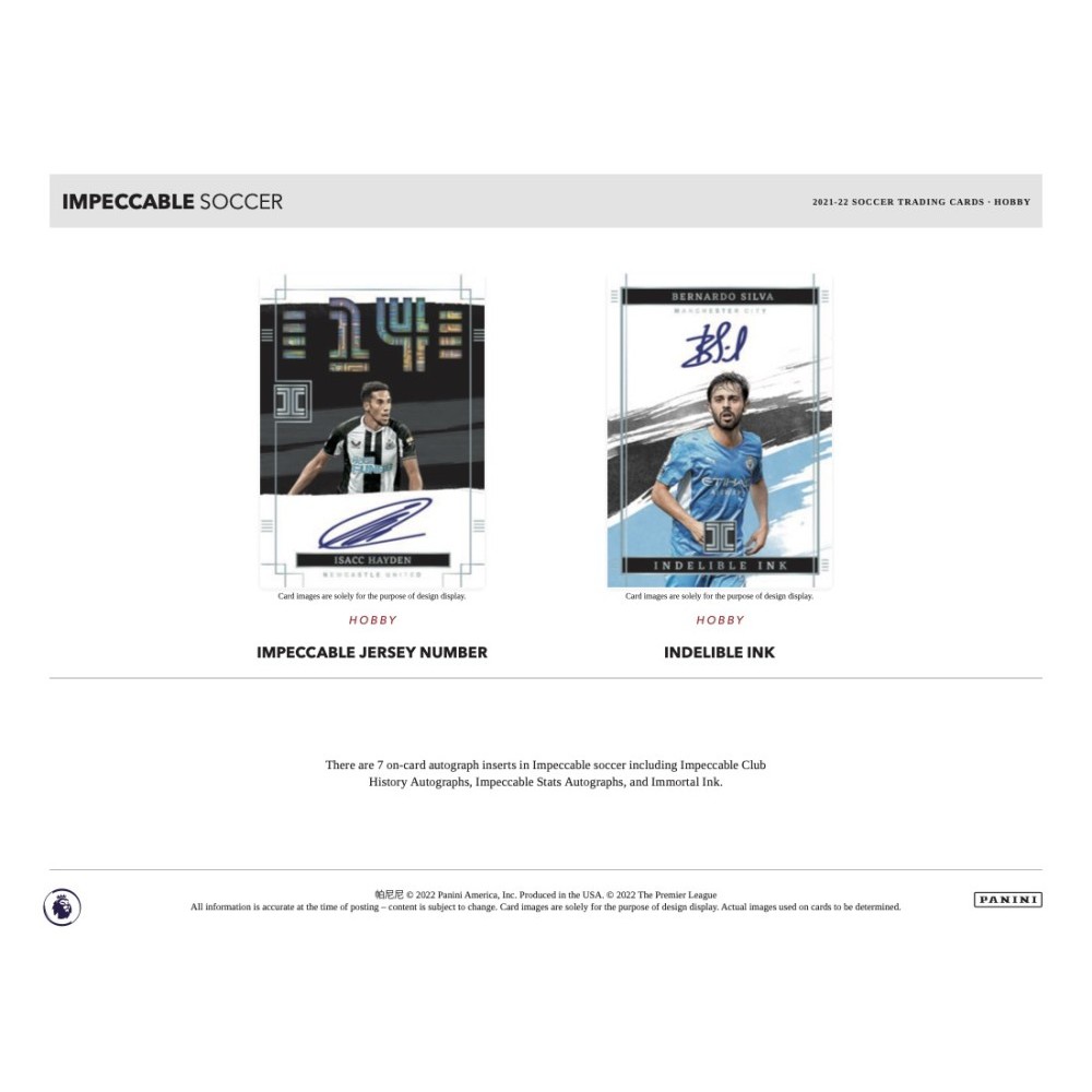 2021-22 Panini Impeccable Soccer Hobby Box | Steel City 2021-22 Panini Impeccable Soccer Hobby Box | Steel City