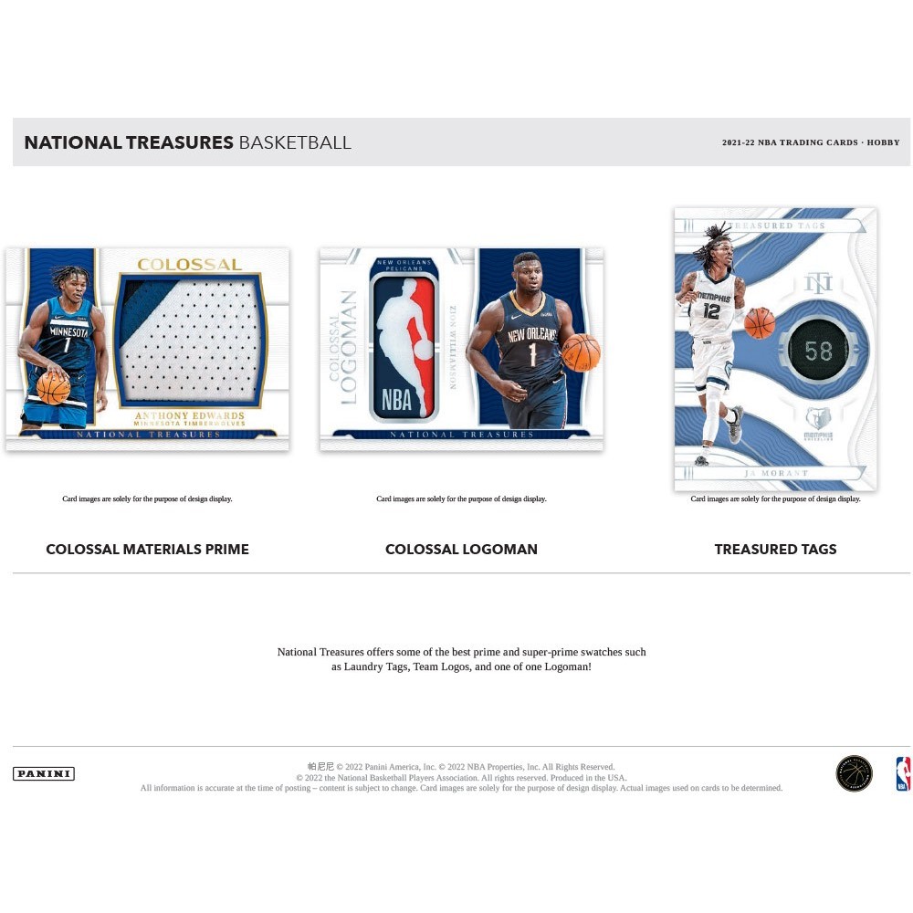 2021-22 Panini National Treasures Basketball Hobby Box | Steel