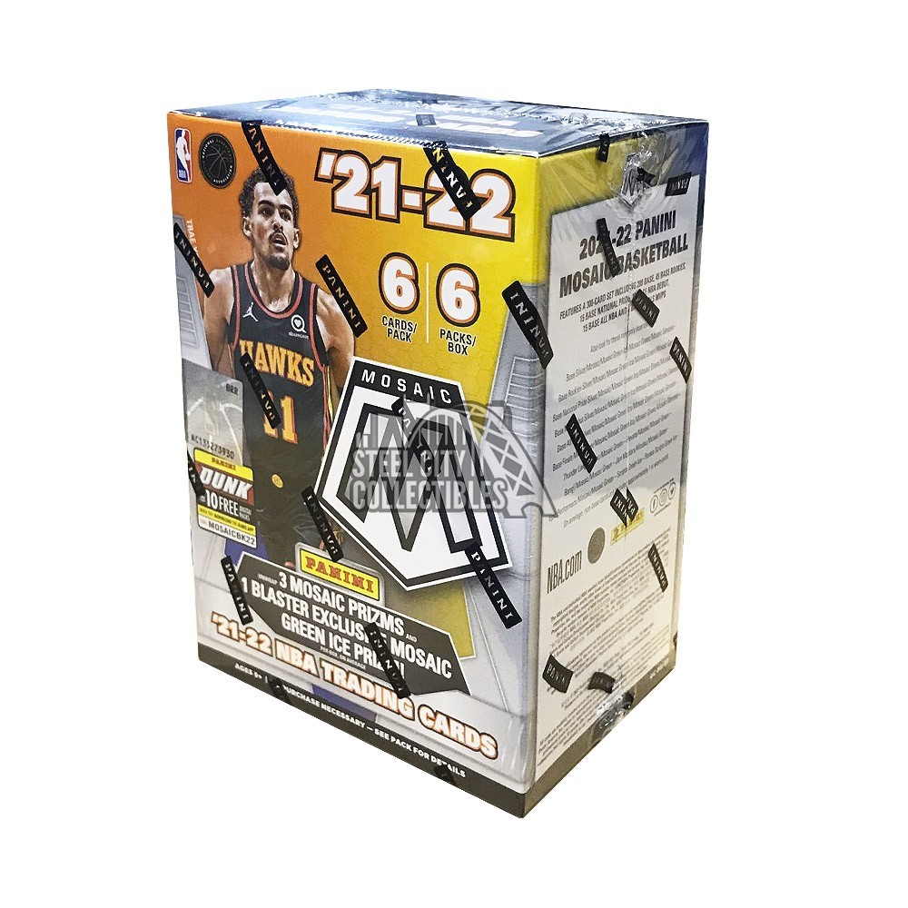 202122 Panini Mosaic Basketball Hobby Blaster Box (Green Ice Parallels