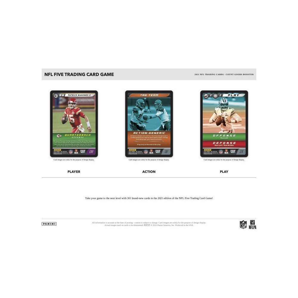 2021 Panini NFL Five Trading Card Game Booster Box | Steel City Collectibles