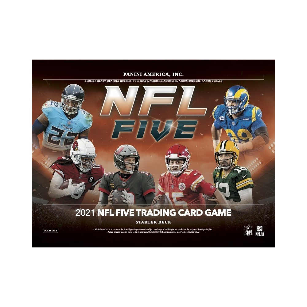 2021 Panini NFL Five Trading Card Game Starter Kit 4Box Case Steel