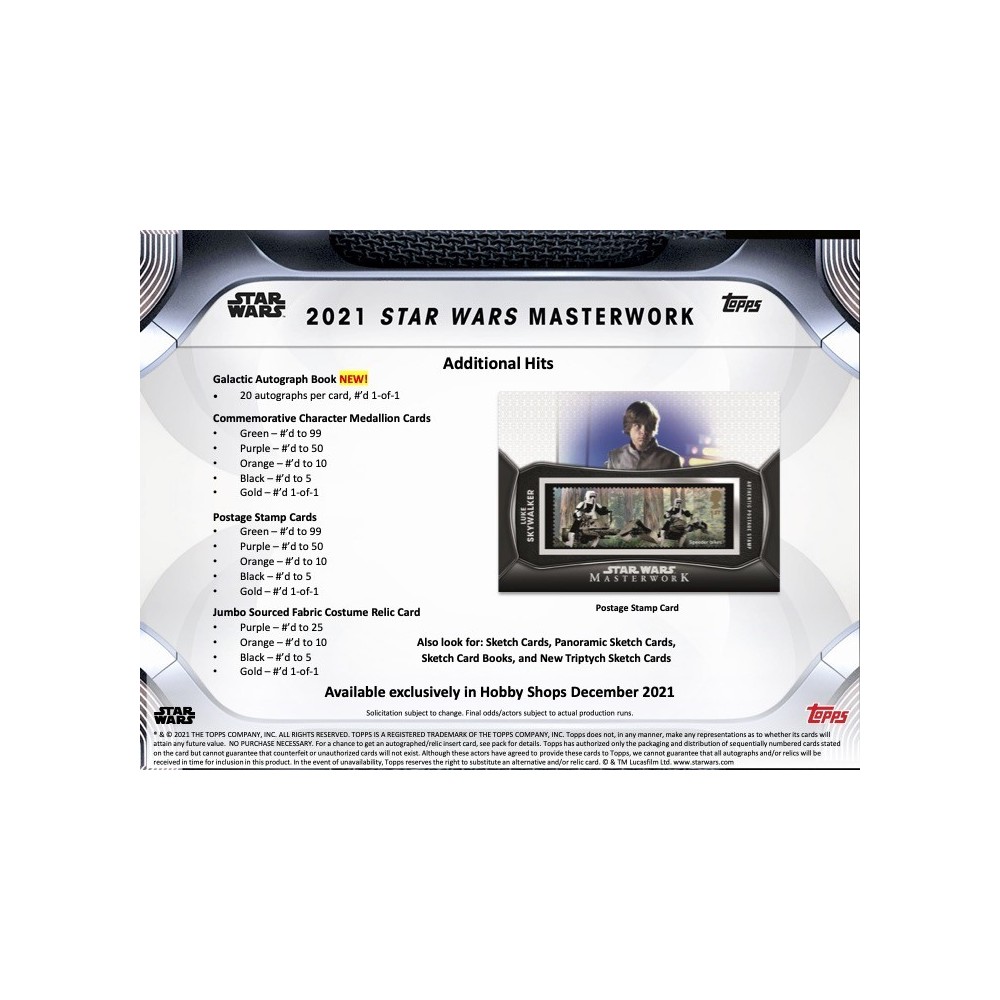 2021 Topps Star Wars Masterwork Hobby Box | Steel City Collectibles