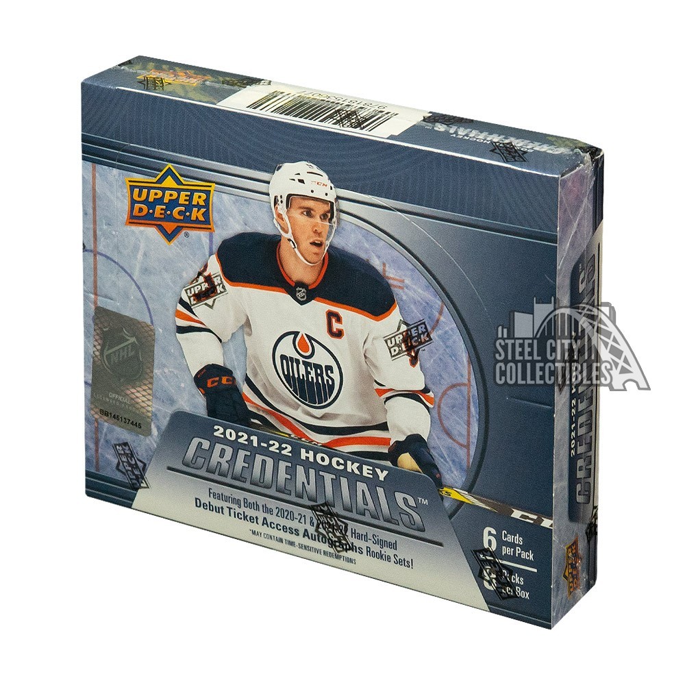 2021-22 Upper Deck Credentials Hockey Hobby Box | Steel City