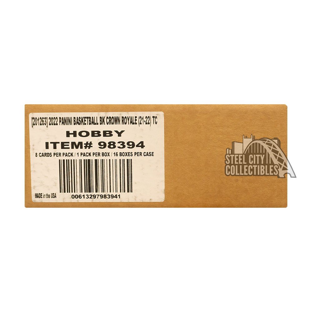 202122 Panini Crown Royale Basketball Hobby 16Box Case Steel City