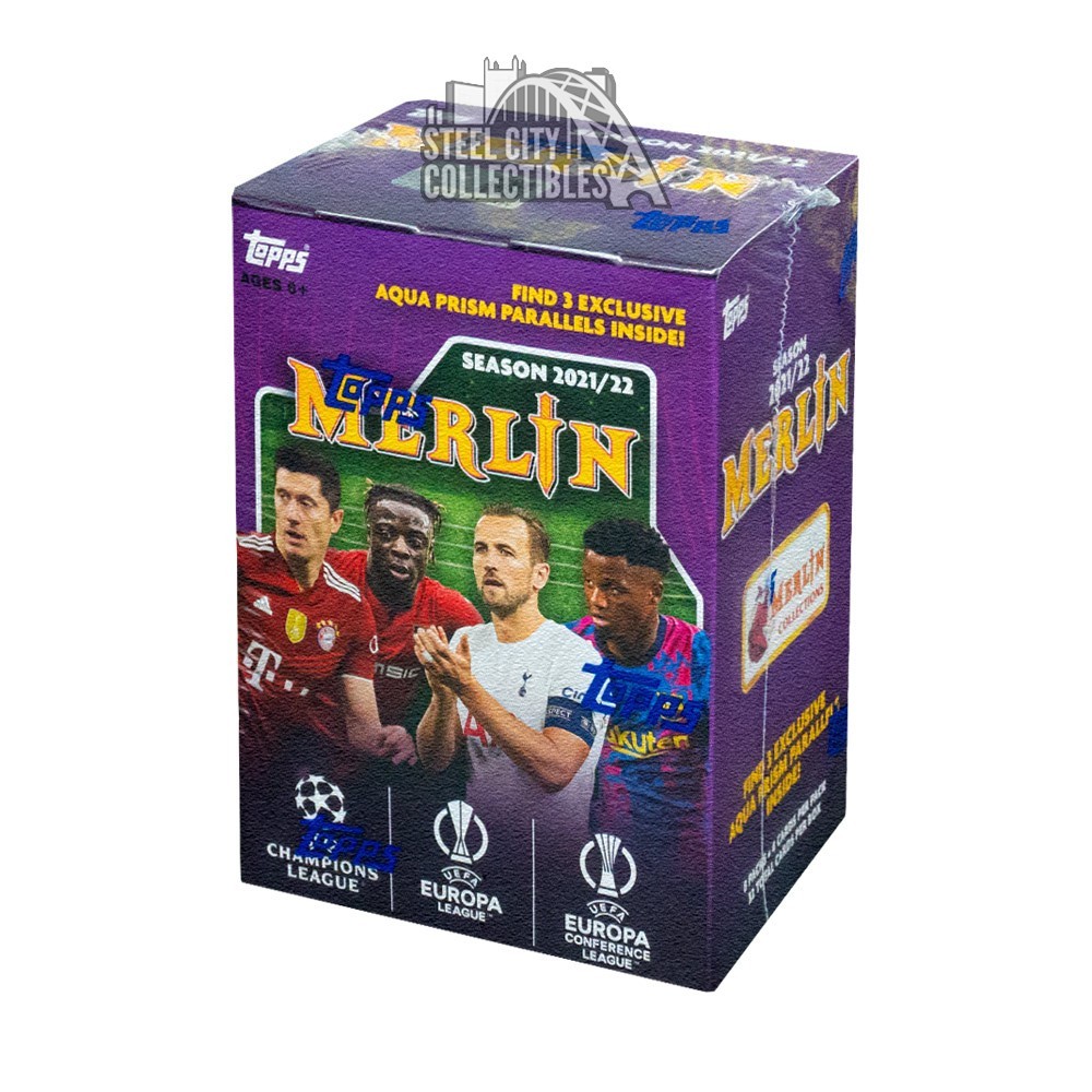 202122 Topps UEFA Champions League Merlin Chrome Soccer Blaster Box